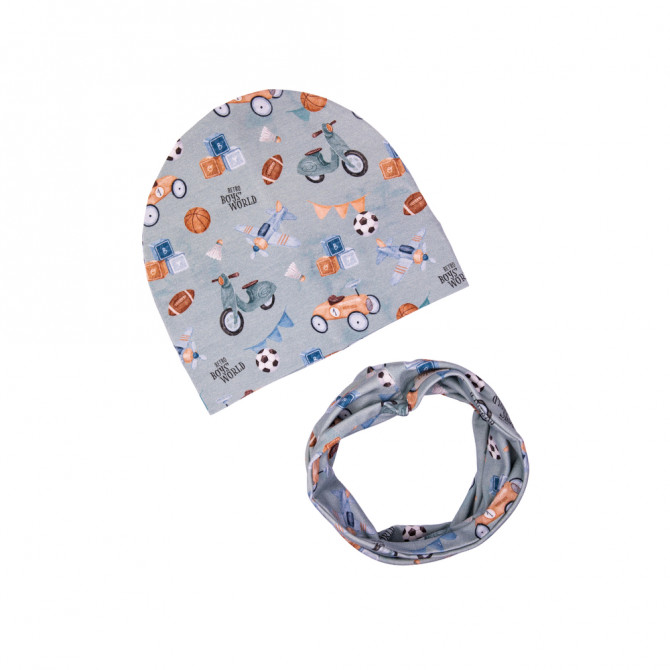 GIRL BEANIE WITH TUB LET'S PLAY BLUE