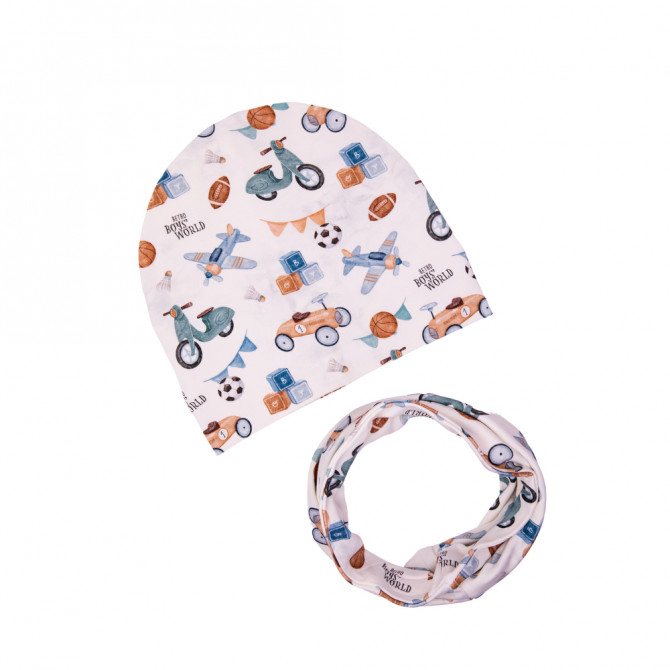 GIRL BEANIE WITH TUB LET'S PLAY WHITE