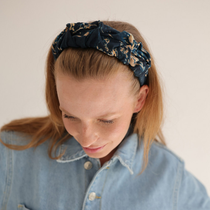 RIPPLE HEADBAND INK BLUE