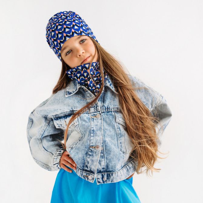 BEANIE WITH SCARF KALEIDOSCOPE