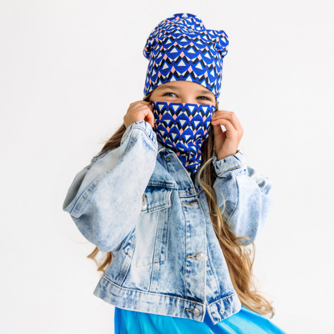 BEANIE WITH SCARF KALEIDOSCOPE