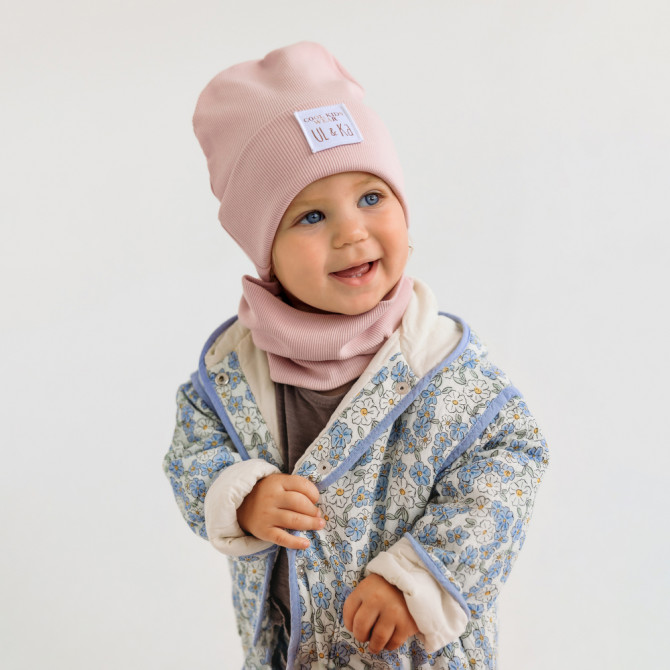 GIRL BEANIE WITH TUB POWDER LINE
