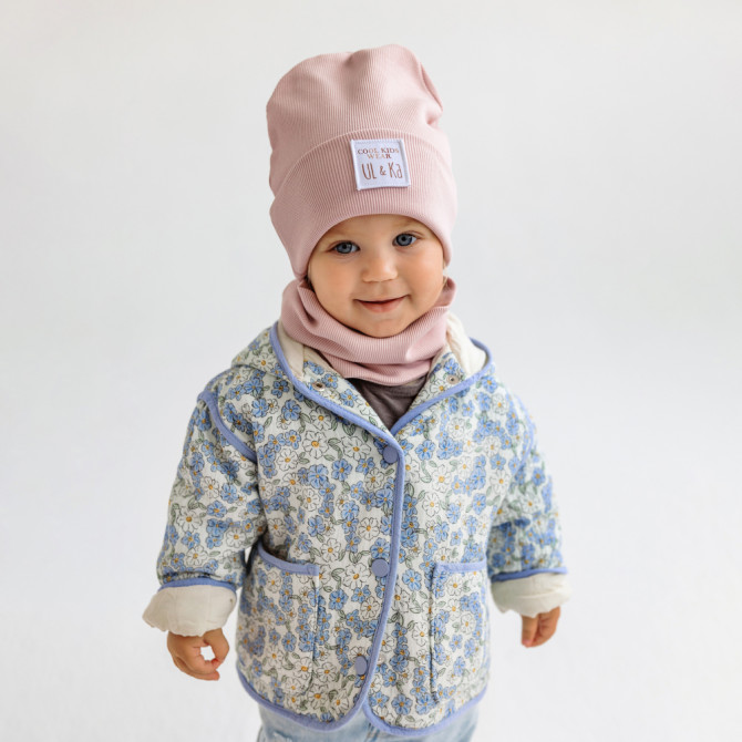 GIRL BEANIE WITH TUB POWDER LINE