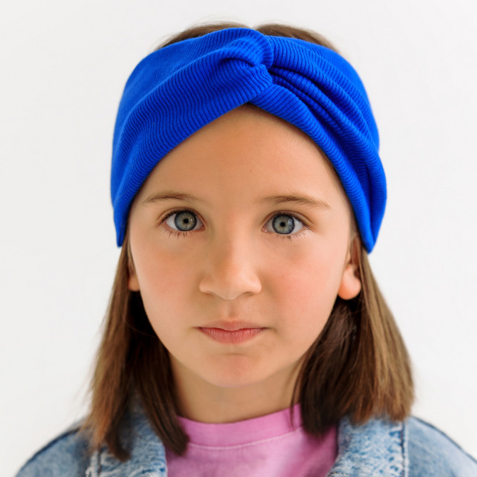 TWIST HEADBAND ROYAL BLUE LINE