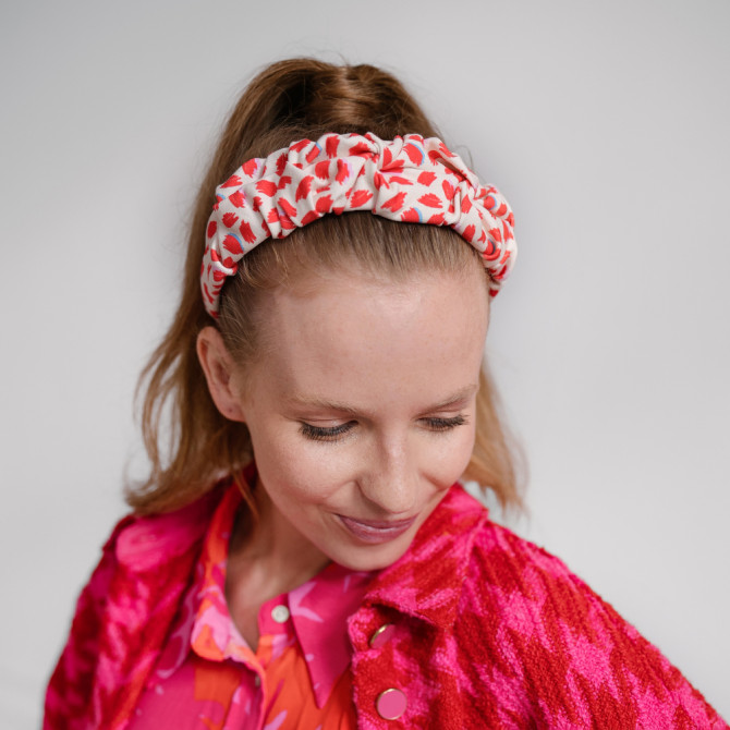 RIPPLE HEADBAND red lipstick