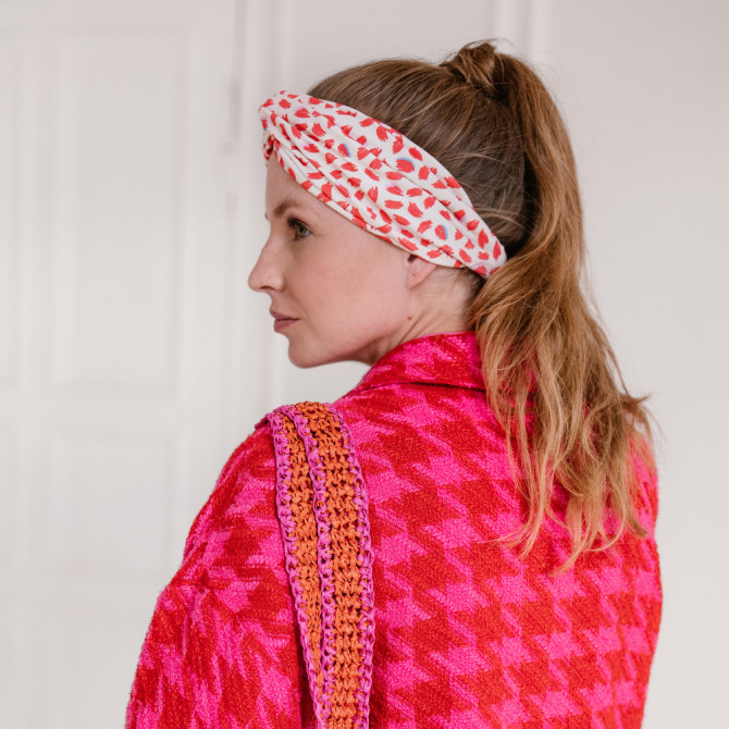 TWIST HEADBAND RED LIPSTICK