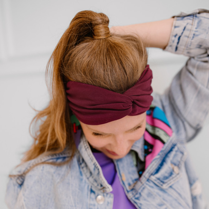 TWIST HEADBAND bordo