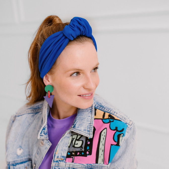 KNOT HEADBAND COBALT