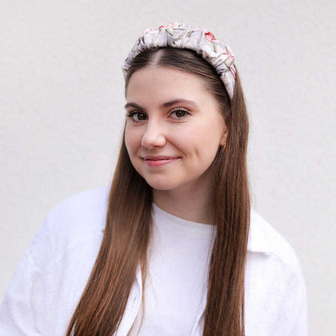 RIPPLE HEADBAND ROYAL PEONY