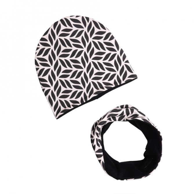 WINTER SET BEANIE WITH TUB LET'S PLAY WHITE