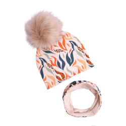 WINTER SET FLAMES WITH POMPOM
