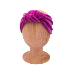 KNOT HEADBAND VELVET FUCHSIA