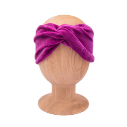 TWIST HEADBAND VELVET FUCHSIA