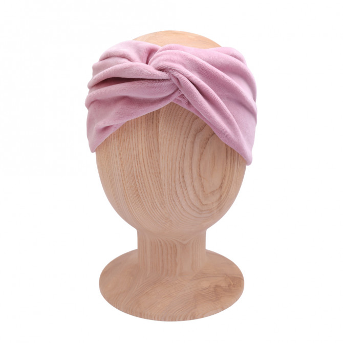 OPASKA NA GŁOWĘ TWISTULA VELVET PINK