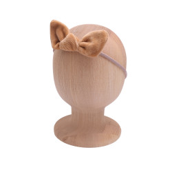 KNOT BABY HEADBAND VELVET OCHRA