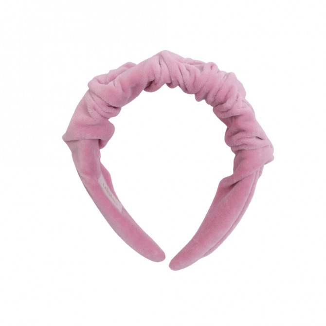 RIPPLE HEADBAND VELVET OCHRA