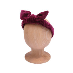 URSULKA HEADBAND VELVET BURGUNDY