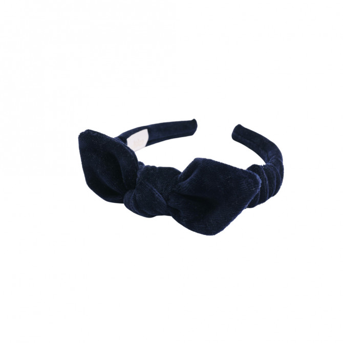 URSULKA HEADBAND VELVET NAVY