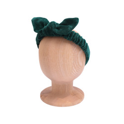 URSULKA HEADBAND VELVET BOTTLE GREEN