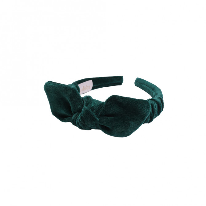 URSULKA HEADBAND VELVET BOTTLE GREEN