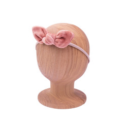 KNOT BABY HEADBAND VELVET TERRACOTTA