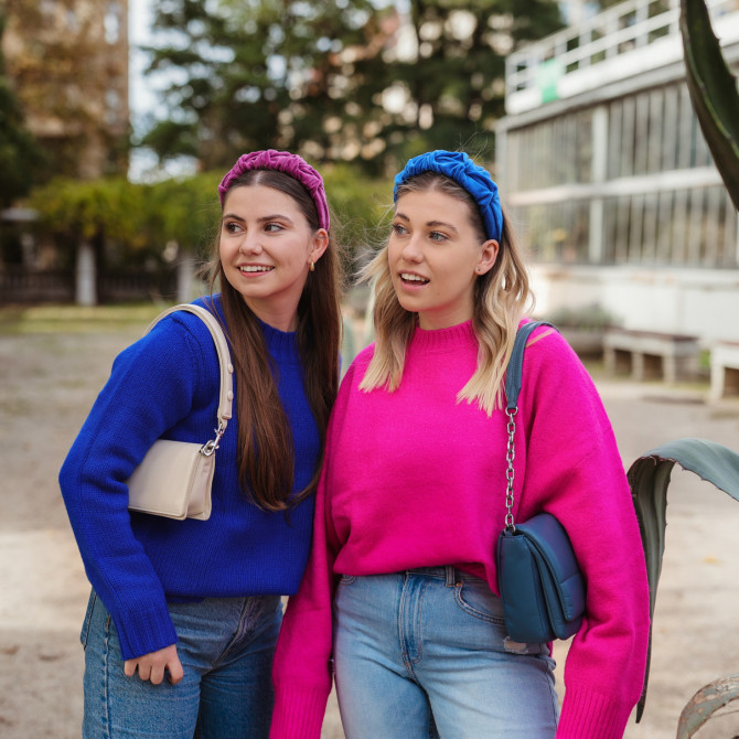 RIPPLE HEADBAND VELVET FUCHSIA