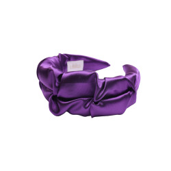 RIPPLE HEADBAND SATIN PURPLE