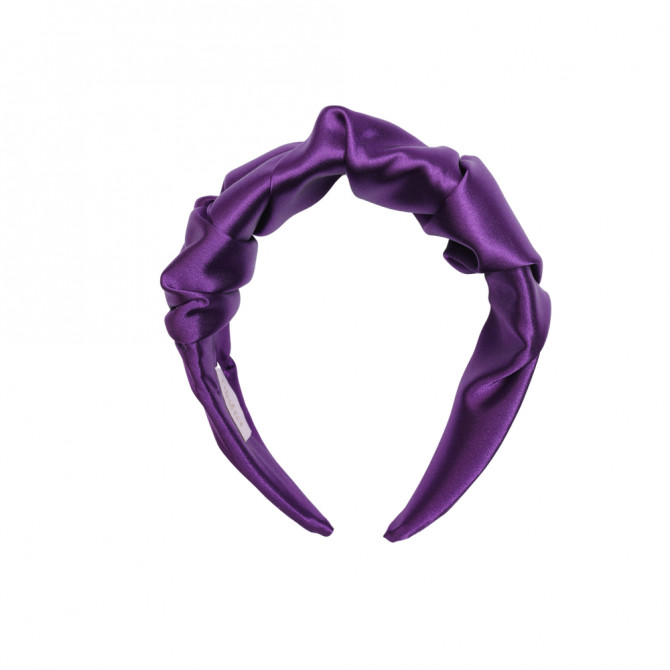 RIPPLE HEADBAND SATIN PURPLE