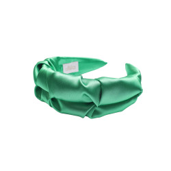 RIPPLE HEADBAND SATIN GREEN