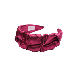RIPPLE HEADBAND SATIN AMARANTH