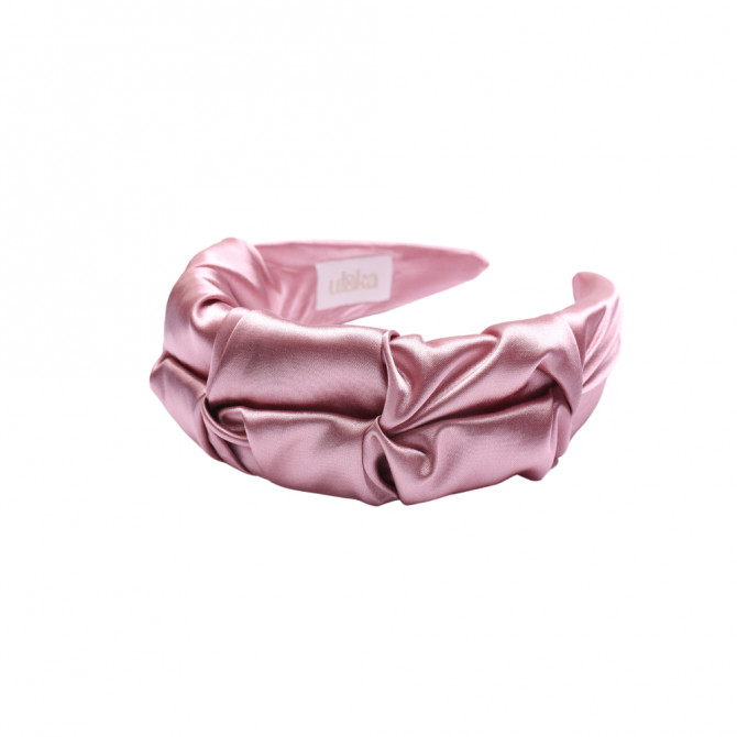 RIPPLE HEADBAND SATIN POWDER