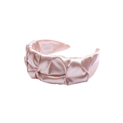 RIPPLE HEADBAND SATIN CHAMPAGNE