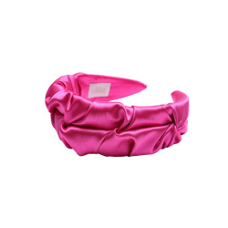 RIPPLE HEADBAND SATIN FUCHSIA