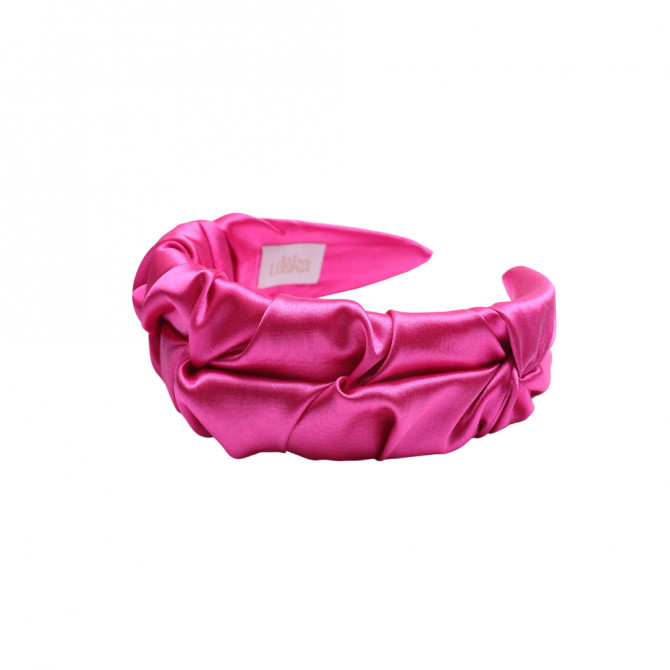 RIPPLE HEADBAND SATIN FUCHSIA