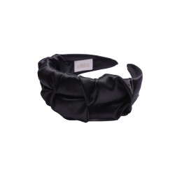 RIPPLE HEADBAND SATIN BLACK