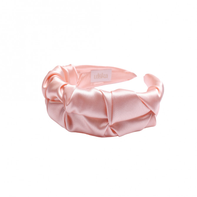 RIPPLE HEADBAND SATIN ROSE