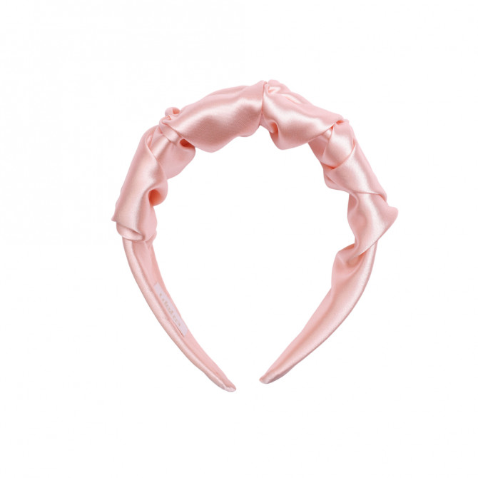 RIPPLE HEADBAND SATIN ROSE