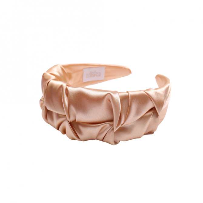 RIPPLE HEADBAND SATIN GOLD
