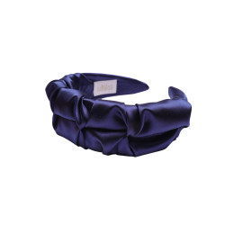RIPPLE HEADBAND SATIN NAVY