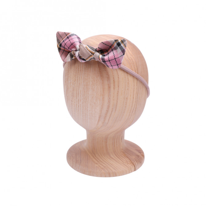 KNOT BABY HEADBAND VELVET GREY
