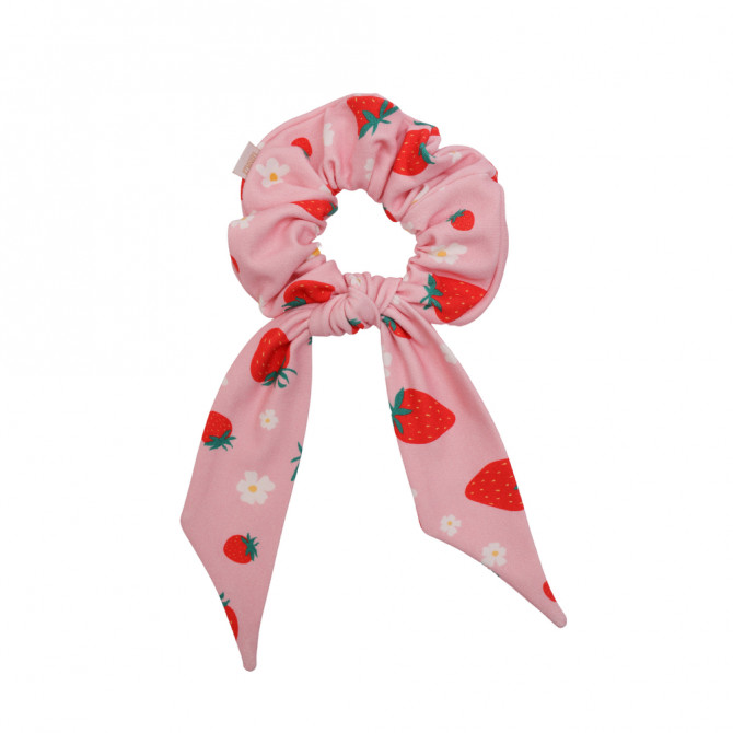 SCRUNCHIE WITH TAIL STRAWBERRIES