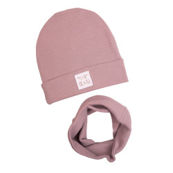 CZAPKA Z KOMINEM DUSTY ROSE LINE6-12 mc