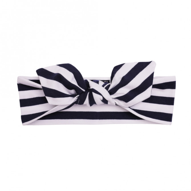 girl headband Navy Stripes
