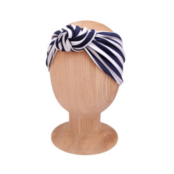 KNOT HEADBAND NAVY STRIPES