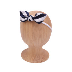 Bow Headband NAVY STRIPES