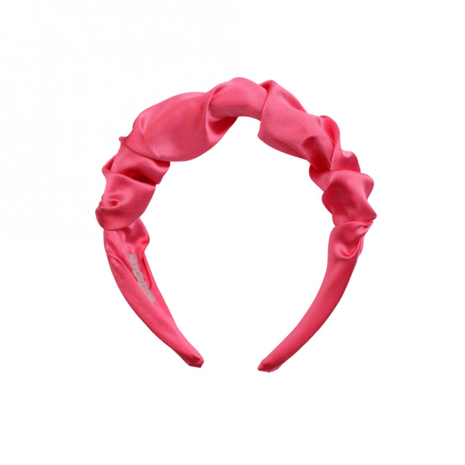 RIPPLE HEADBAND SATYNOWA RASPBERRY