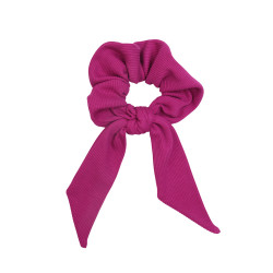 SCRUNCHIE WITH TAIL FUCHSIA LINE
