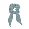 SCRUNCHIE WITH TAIL AQUA LINE