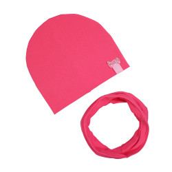 GIRL BEANIE WITH TUB ROSPBERRY