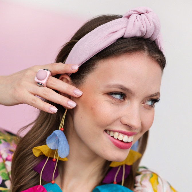 LOOP HEADBAND POWDER PINK